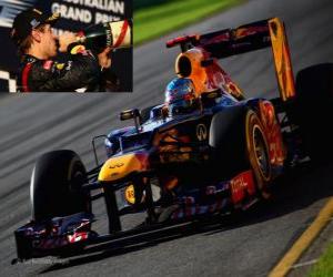 yapboz Sebastian Vettel - Red Bull - Melbourne, Avustralya Grand Prize (2012) (2 pozisyon)